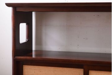 中古　松本民芸家具　上質な221型クズ布茶タンス?(定価約21万8千円)