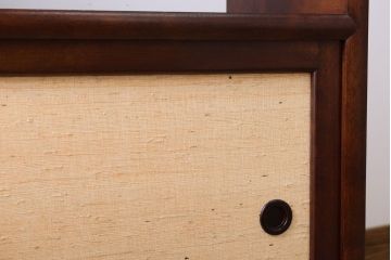 中古　松本民芸家具　上質な221型クズ布茶タンス?(定価約21万8千円)