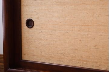 中古　松本民芸家具　上質な221型クズ布茶タンス?(定価約21万8千円)