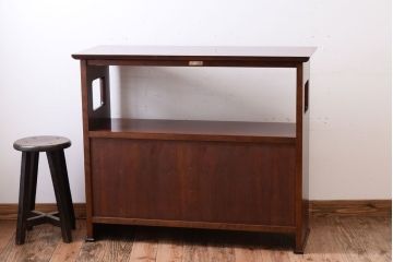 中古　松本民芸家具　上質な221型クズ布茶タンス?(定価約21万8千円)