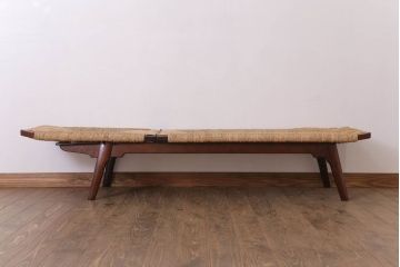 中古　美品　松本民芸家具　柳宗悦氏監修　#512型　ベンチ(長椅子、シェーズロング、寝イス、寝椅子)(定価約48万円)(R-022544)