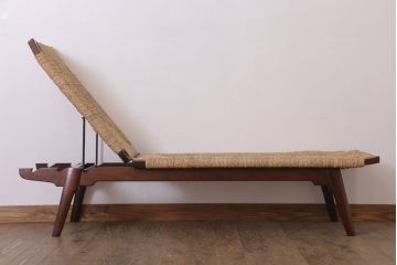 中古　美品　松本民芸家具　柳宗悦氏監修　#512型　ベンチ(長椅子、シェーズロング、寝イス、寝椅子)(定価約48万円)(R-022544)