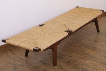 中古　美品　松本民芸家具　柳宗悦氏監修　#512型　ベンチ(長椅子、シェーズロング、寝イス、寝椅子)(定価約48万円)(R-022544)
