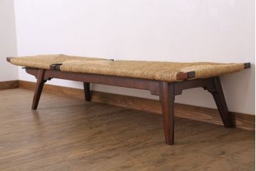 中古　美品　松本民芸家具　柳宗悦氏監修　#512型　ベンチ(長椅子、シェーズロング、寝イス、寝椅子)(定価約48万円)(R-022544)