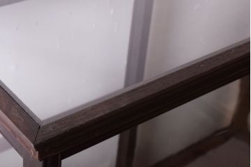 アンティーク家具　総栗材!大正ロマン　和製アンティークのガラスケース