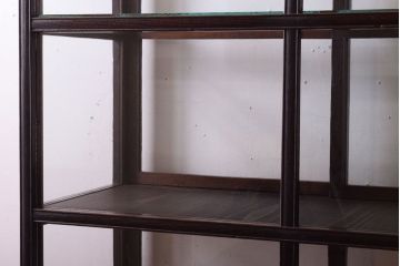 アンティーク家具　総栗材!大正ロマン　和製アンティークのガラスケース