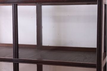 アンティーク家具　総栗材!大正ロマン　和製アンティークのガラスケース