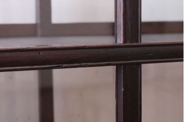 アンティーク家具　総栗材!大正ロマン　和製アンティークのガラスケース