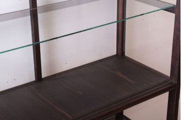 アンティーク家具　総栗材!大正ロマン　和製アンティークのガラスケース