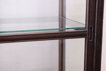 アンティーク家具　総栗材!大正ロマン　和製アンティークのガラスケース
