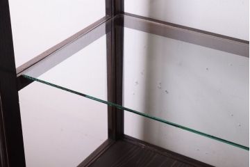 アンティーク家具　総栗材!大正ロマン　和製アンティークのガラスケース