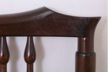 中古美品　松本民芸家具　#48型　ラッシ座面　スピンドルアームチェア(定価約14万9千円)(椅子)(3)