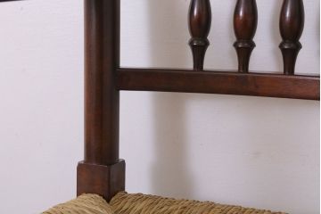 中古美品　松本民芸家具　#48型　ラッシ座面　スピンドルアームチェア(定価約14万9千円)(椅子)(3)