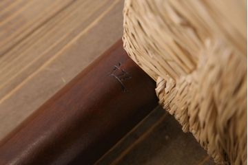 中古美品　松本民芸家具　#48型　ラッシ座面　スピンドルアームチェア(定価約14万9千円)(椅子)(3)