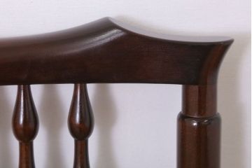 中古美品　松本民芸家具　#48型　ラッシ座面　スピンドルアームチェア(定価約14万9千円)(椅子)