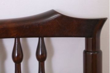 中古　松本民芸家具　美品　#48型　ラッシ座面　スピンドルアームチェア(定価約14万9千円)(椅子)(1)