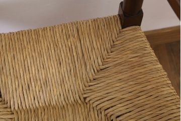 中古　松本民芸家具　美品　#48型　ラッシ座面　スピンドルアームチェア(定価約14万9千円)(椅子)(1)
