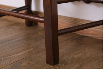 中古　松本民芸家具　美品　#48型　ラッシ座面　スピンドルアームチェア(定価約14万9千円)(椅子)(1)