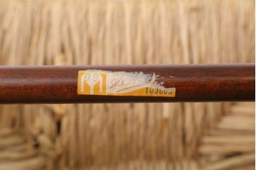 中古　松本民芸家具　美品　#48型　ラッシ座面　スピンドルアームチェア(定価約14万9千円)(椅子)(1)