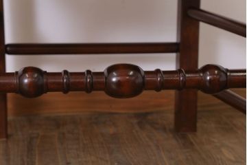 中古　松本民芸家具　美品　#48型　ラッシ座面　スピンドルアームチェア(定価約14万9千円)(椅子)(2)