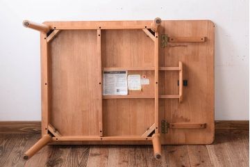 中古　飛騨産業　キツツキマーク　バタフライテーブル