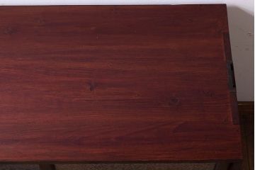 アンティーク家具　和製アンティーク 結霜ガラスが入ったローボード(箪笥・ローチェスト)