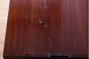 アンティーク家具　和製アンティーク 結霜ガラスが入ったローボード(箪笥・ローチェスト)