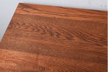 アンティーク家具　天板オーク材　モールガラス入り!アンティークペイントのローボード