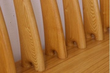 中古　タモ材製　無垢材のお洒落な3人掛けソファ(ベンチ)