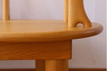中古　タモ材製　無垢材のお洒落な3人掛けソファ(ベンチ)