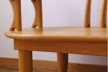 中古　タモ材製　無垢材のお洒落な3人掛けソファ(ベンチ)