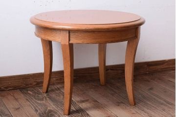 中古　天童木工　小ぶりなラウンドテーブル(1)