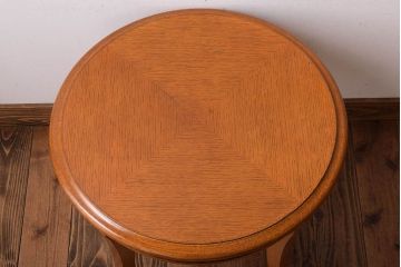 中古　天童木工　小ぶりなラウンドテーブル(1)