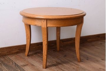 中古　天童木工　小ぶりなラウンドテーブル(2)