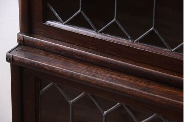 アンティーク家具　イギリスアンティーク グローブヴェルニッケ社製 高級スタッキングブックケース(本箱)(3)