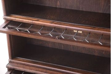 アンティーク家具　イギリスアンティーク グローブヴェルニッケ社製 高級スタッキングブックケース(本箱)(3)