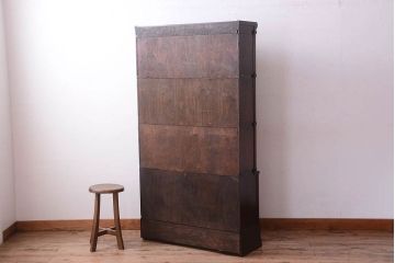 アンティーク家具　イギリスアンティーク グローブヴェルニッケ社製 高級スタッキングブックケース(本箱)(3)