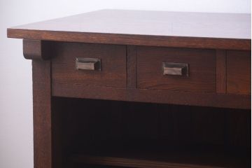 レトロ家具　アンティーク　特大サイズ　昭和レトロな木製作業台(カウンターテーブル)
