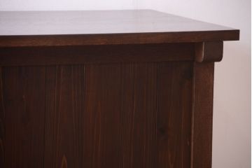 レトロ家具　アンティーク　特大サイズ　昭和レトロな木製作業台(カウンターテーブル)