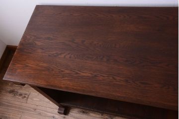 レトロ家具　アンティーク　特大サイズ　昭和レトロな木製作業台(カウンターテーブル)