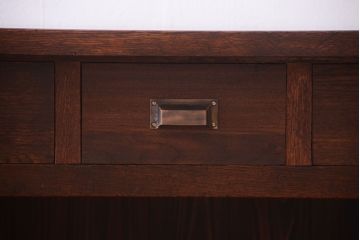 レトロ家具　アンティーク　特大サイズ　昭和レトロな木製作業台(カウンターテーブル)