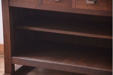 レトロ家具　アンティーク　特大サイズ　昭和レトロな木製作業台(カウンターテーブル)