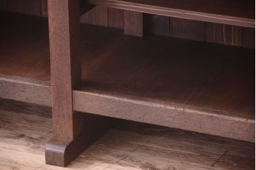 レトロ家具　アンティーク　特大サイズ　昭和レトロな木製作業台(カウンターテーブル)