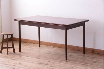 北欧家具　シンプルなビンテージダイニングテーブル(エクステンションテーブル)