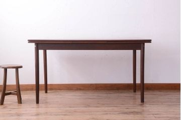 北欧家具　シンプルなビンテージダイニングテーブル(エクステンションテーブル)