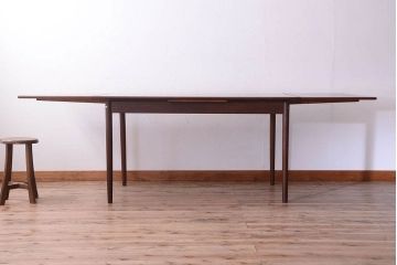 北欧家具　シンプルなビンテージダイニングテーブル(エクステンションテーブル)