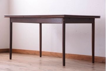 北欧家具　シンプルなビンテージダイニングテーブル(エクステンションテーブル)