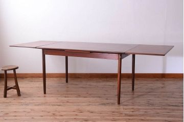 北欧家具　シンプルなビンテージダイニングテーブル(エクステンションテーブル)