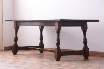 中古美品　松本民芸家具　L・T型卓(ダイニングテーブル)(定価約45万9千円)