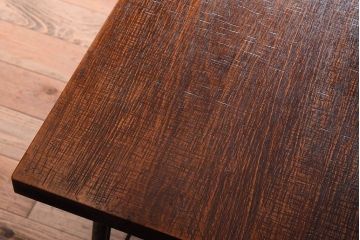 アンティーク家具　古材 大判一枚板!アンティークの鉄脚テーブル(作業台、机)
